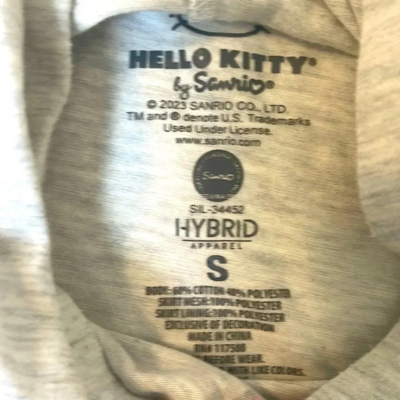 Hello Kitty Hooded Red Tutu Dress - Tulle Skirt - Oatmeal Heather- Size Small - Picture 5 of 8